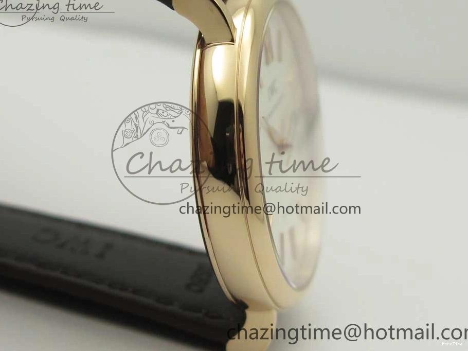 MIROTIME 0126 Portofino Automatic RG FKF 1:1 Best Edition White Dial on Brown Leather Strap A Practical 7140